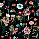 Flowers on Dark Wallpaper