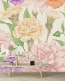 Violets and Asters Wallpaper