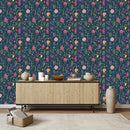 Dark Green Floral Wallpaper