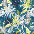 Blue Wallpaper with Pineapple