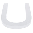Arial Font White Painted MDF Wood Letter U (6 Inches)