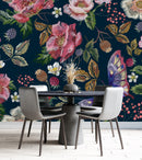 Berries and Flowers Wallpaper