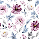 Voguish Pink and Purple Flowers Wallpaper Chic