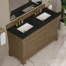 James Martin Brookfield 60" Double Bathroom Vanity, Pecan