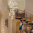 10 Lights - Hanging LED Crystal Lamp for Staircase, Lobby