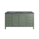 James Martin Chicago 60" Double Bathroom Vanity, Smokey Celadon