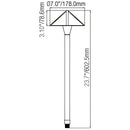 Umbrella G4 Angular Pathway Outdoor Lights with Brass Build