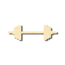 Unfinished Wood Barbell Weights Shape - Craft - Music - up to 46" DIY