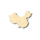 Unfinished Wood China Shape - Countries - Craft - up to 46" DIY
