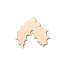 Unfinished Wood Christmas Holly Shape - Craft - up to 46" DIY
