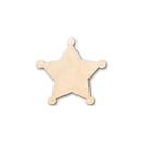 Unfinished Wood Sheriff Badge Shape - Law Enforcement - Craft - up to 46" DIY