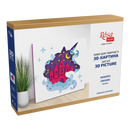 Rosa Talent Unicorn - 3D Painting Set. Primed Fiberboard. 5 Layers. 11.81*11.81 inches.