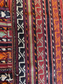 UNIQUE Antique Square Azerbijani Shahsavan Jajim Rug 6’4” x 6’8”