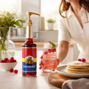 Universal Gold Syrup Pump Compatible with 750ml Torani DaVinci and Jordans Bottles