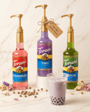 Universal Gold Syrup Pump Compatible with 750ml Torani DaVinci and Jordans Bottles