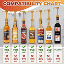 Universal Gold Syrup Pump Compatible with 750ml Torani DaVinci and Jordans Bottles