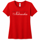 SALE | University of Nebraska Women's T-Shirt | Red | Multiple Sizes | Lou's Sporting Goods | 25N20DM104L