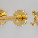 Unlacquered Brass Faucet- Wall Mount Bathroom Sink Faucet