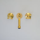 Unlacquered Brass Faucet- Wall Mount Bathroom Sink Faucet