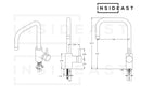 Unlacquered Brass Single Hole Kitchen Mixer Tap, Brass Single Handle Island Faucet