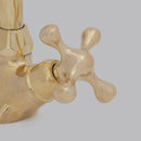 Unlacquered Brass Vanity Sink Faucet, Antique Brass Bathroom Single Hole Faucet
