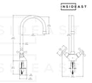 Unlacquered Brass Vanity Sink Faucet, Antique Brass Bathroom Single Hole Faucet