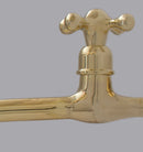 Unlacquered Brass Wall Mount Cold Water Tap, Wall Mount Single Hole Faucet