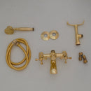 Unlacquered Solid Brass Telephone Tub Filler with Handheld