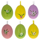 Set of 6 Real Eggshell Bunny, Chick and Goose Easter Egg Ornaments