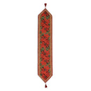 Poinsettia Flowers Christmas Tablecloth Holiday Runner 75 Inches