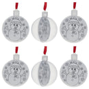 Set of 6 Fillable Openable Plastic Christmas Ornaments DIY Craft 3 Inches