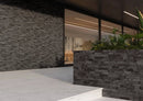Veneer World Urban Ledgestone Explore Volcanic Black Quartz Look Porcelain Accent Tiles 6x24