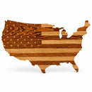 Handcrafted Wooden United States Wall Art | 18" x 11" | Wilkens Wood Design