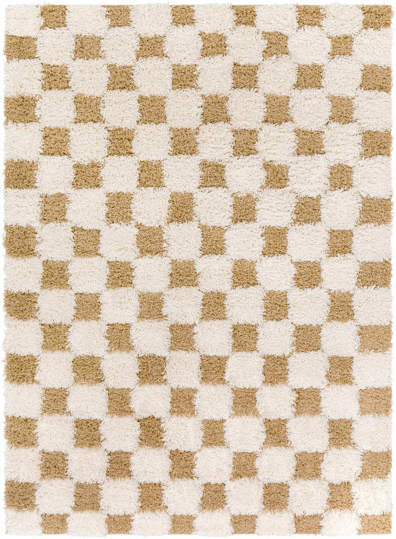 Atira Mustard Checkered Area Rug