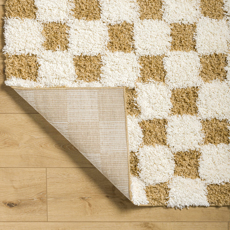 Atira Mustard Checkered Area Rug