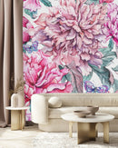Elegant Pink Large Peonies Wallpaper