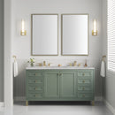 James Martin Chicago 60" Double Bathroom Vanity, Smokey Celadon
