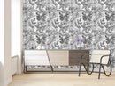 Voguish Grey Flowers Wallpaper Smart