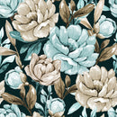 Dark Wallpaper with Blue and Beige