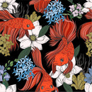 Fish between Flowers Wallpaper