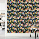 Modish Feathers and Flowers Wallpaper Tasteful