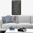 Family Dates Sign