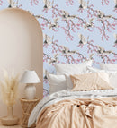Fashionable Sakura and Cranes Wallpaper Chic