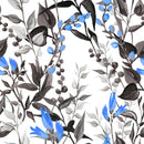Voguish Blue Flowers Wallpaper Smart High-Quality