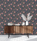 Fashionable Pink Flowers Wallpaper Vogue