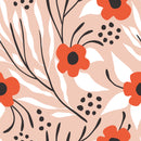 Fashionable Red Flowers Wallpaper Vogue