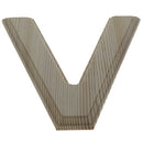 Unfinished Wooden Arial Font Letter V (6.25 Inches)