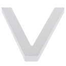 Arial Font White Painted MDF Wood Letter V (6 Inches)