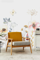 Stylish Watercolor Wildflowers Wallpaper Smart