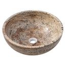 Valencia Beige Travertine Vessel Sink Filled Polished 16 x 6